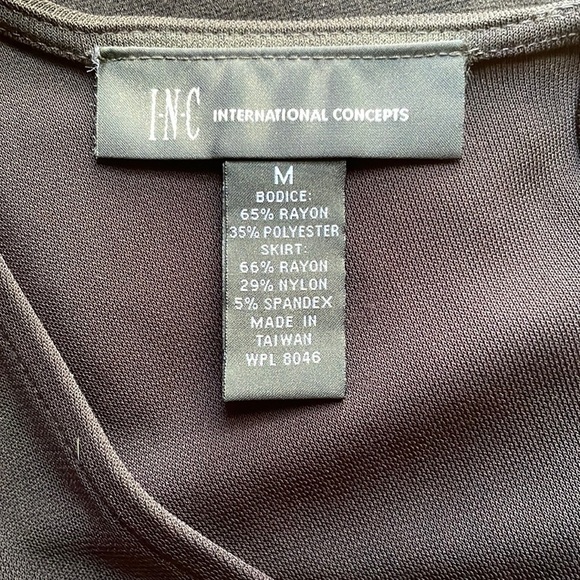 INC International Concepts Black MIDI Dress with Ruffles Size M - Picture 4 of 4